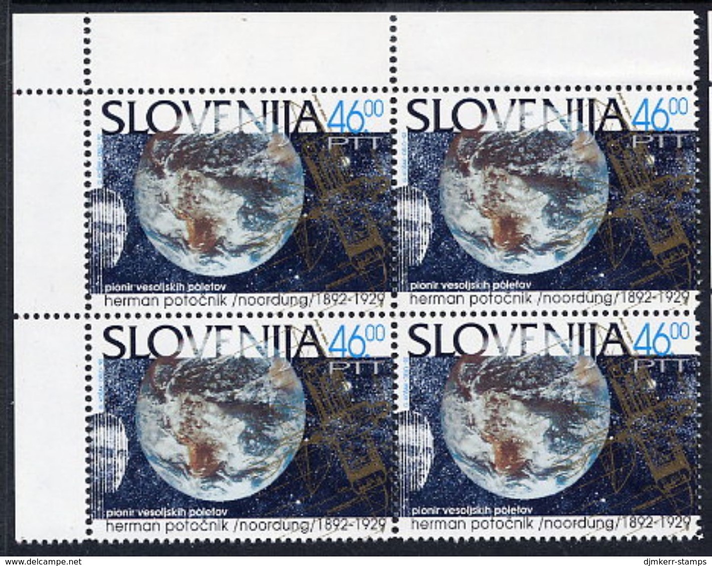 SLOVENIA 1992 Potocnik Centenary Block Of 4 MNH / **.  Michel 34 - Slovenië