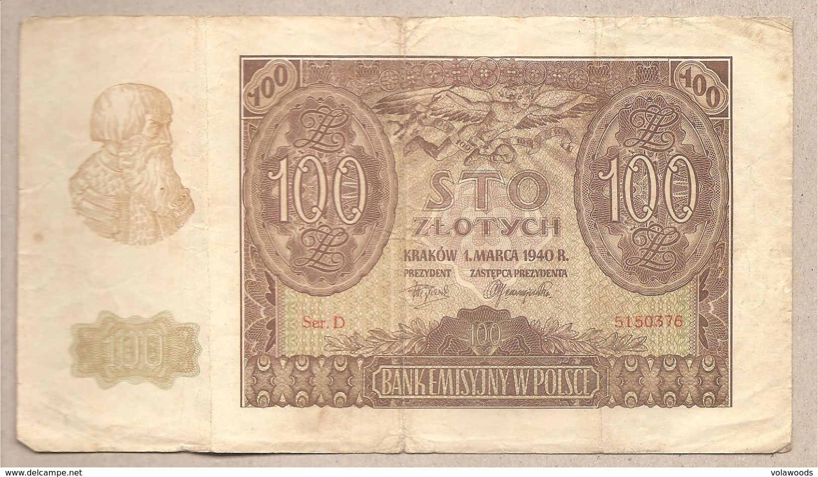 Polonia - Banconota Circolata Da 100 Zloty P-97a - 1940 - Poland