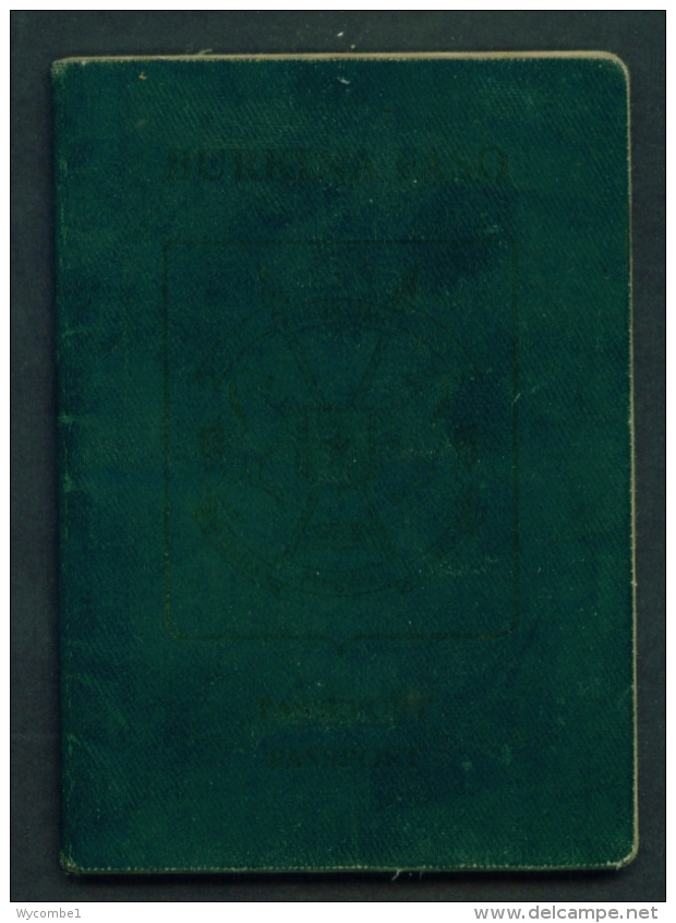 BURKINA FASO - Complete Expired Passport. All Visa And Entry Exit Stamped Pages Shown (worn Cover) - Historical Documents