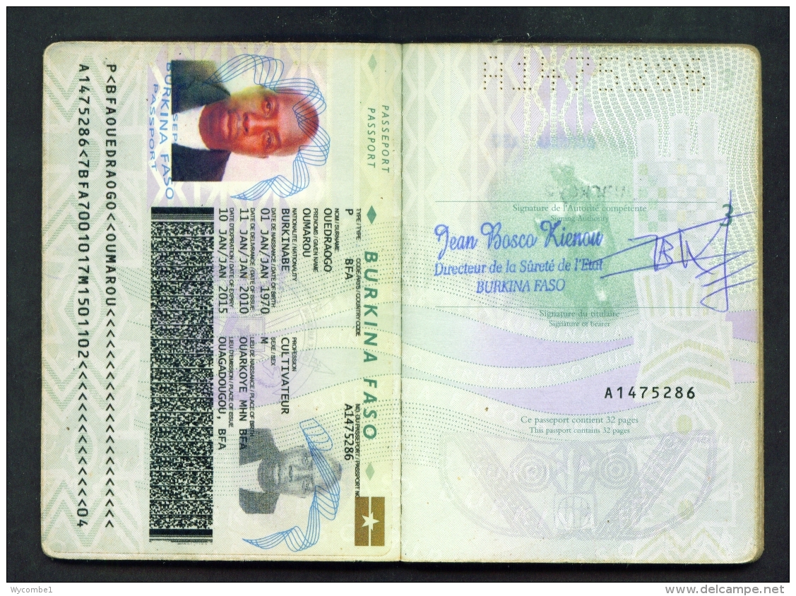 BURKINA FASO - Complete Expired Passport. All Visa And Entry Exit Stamped Pages Shown (worn Cover) - Historical Documents