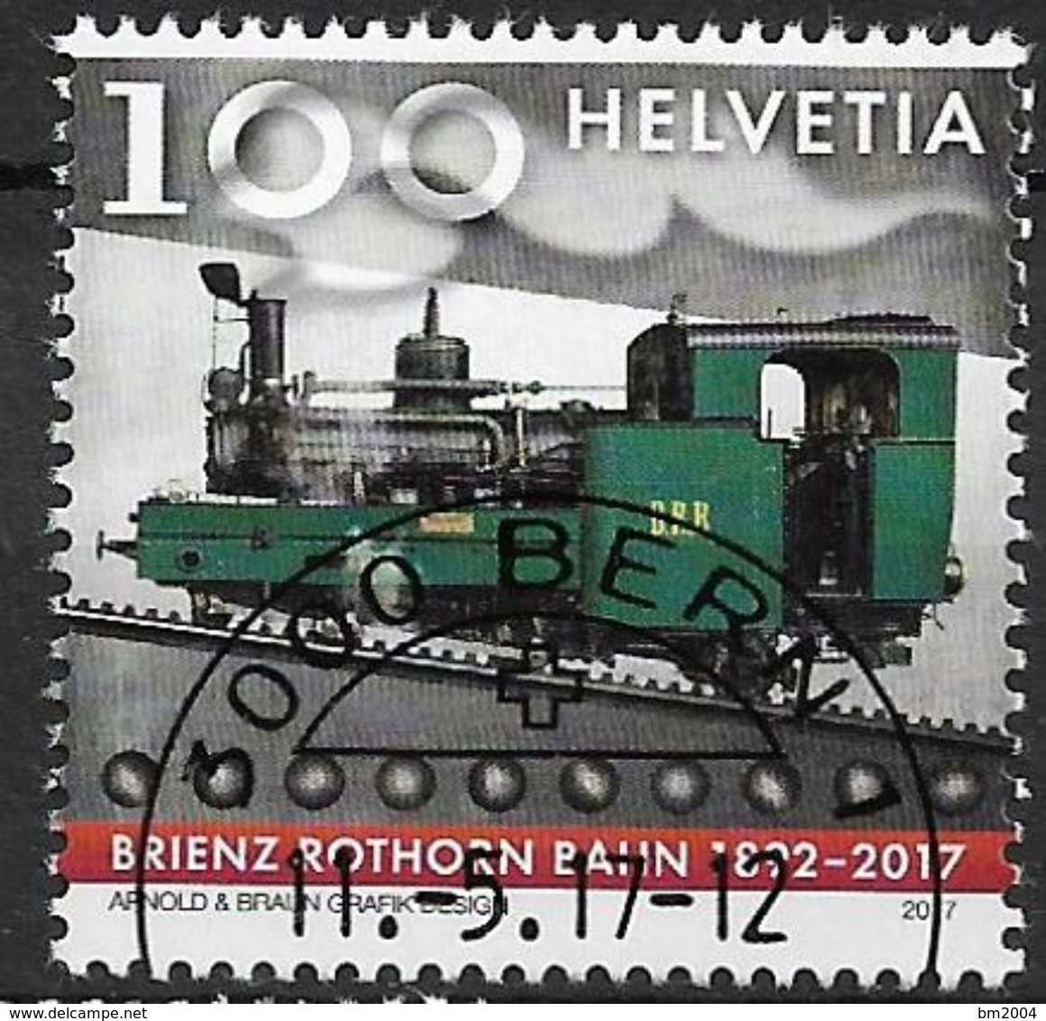 2017 Schweiz Mi. 2492 FD-used  125 Jahre Brienz-Rothorn-Bahn - Gebraucht