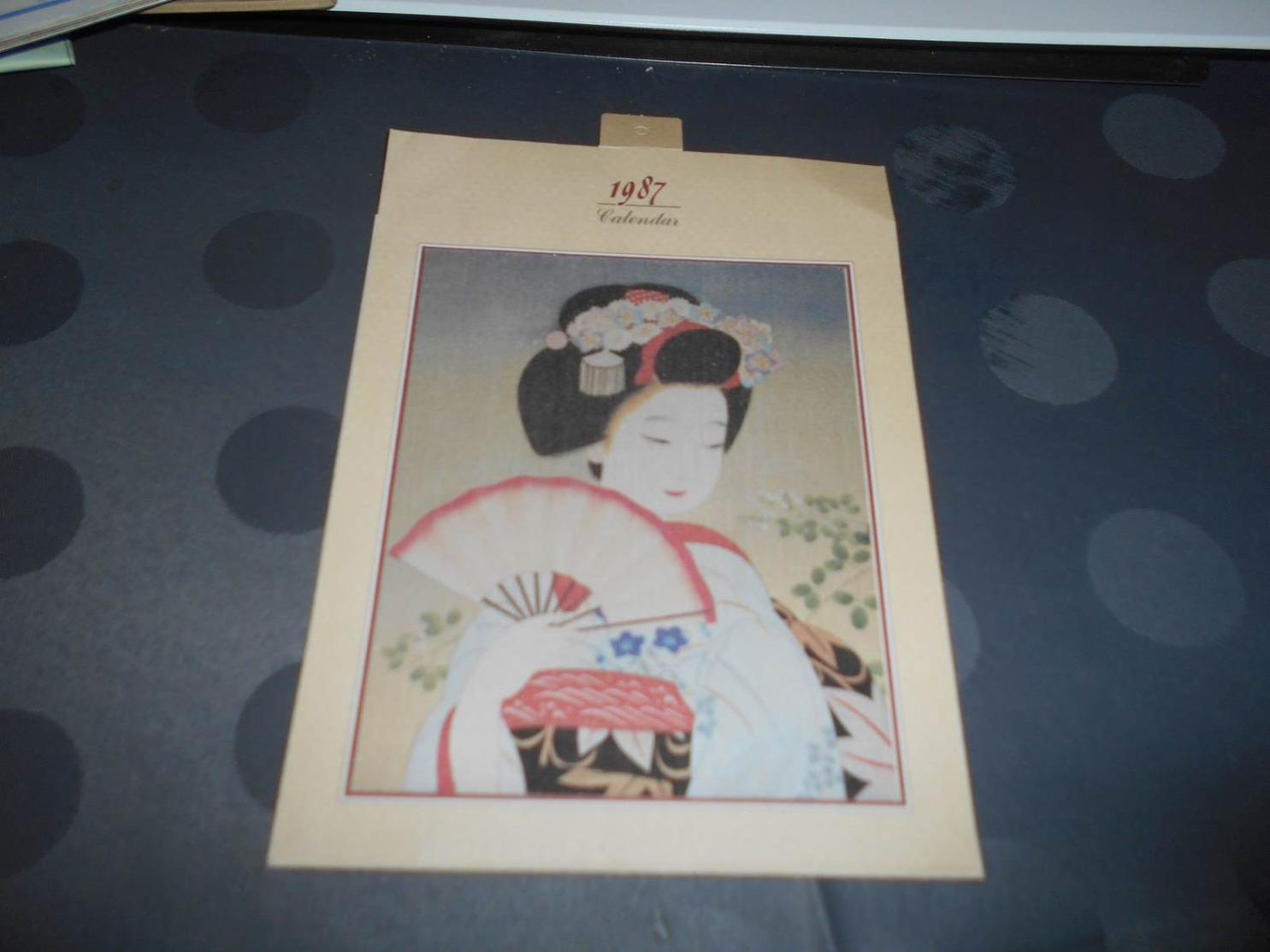 411B, Calendrier 1987 Du Japon, Jolie Femme Nippone - Grand Format : 1981-90
