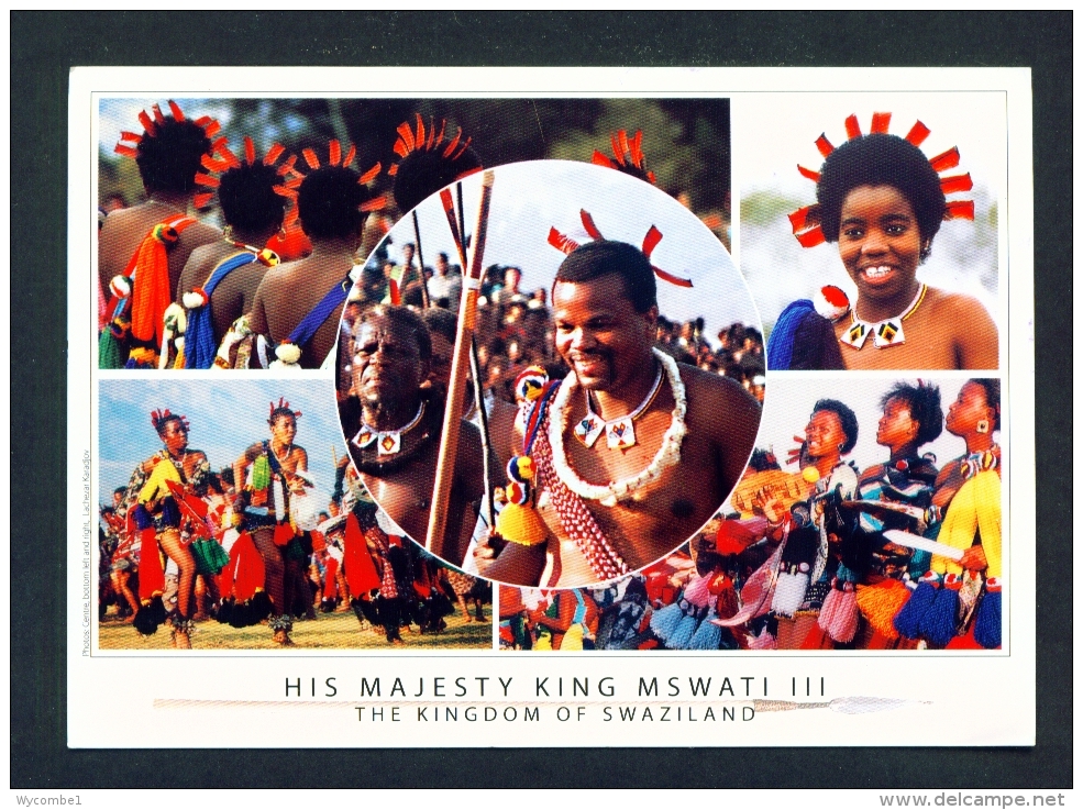 SWAZILAND  -  King Mswati III  Multi View  Used Postcard As Scans - Swasiland