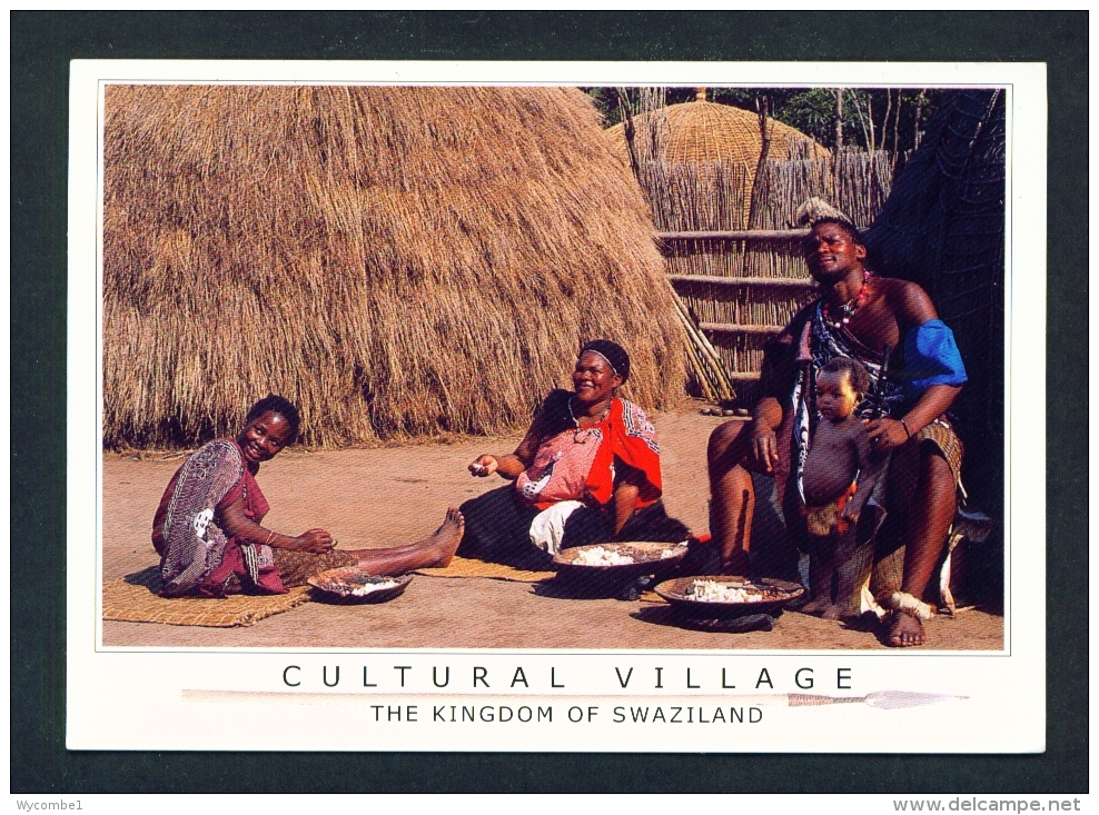 SWAZILAND  -  Cultural Village  Used Postcard As Scans - Swaziland