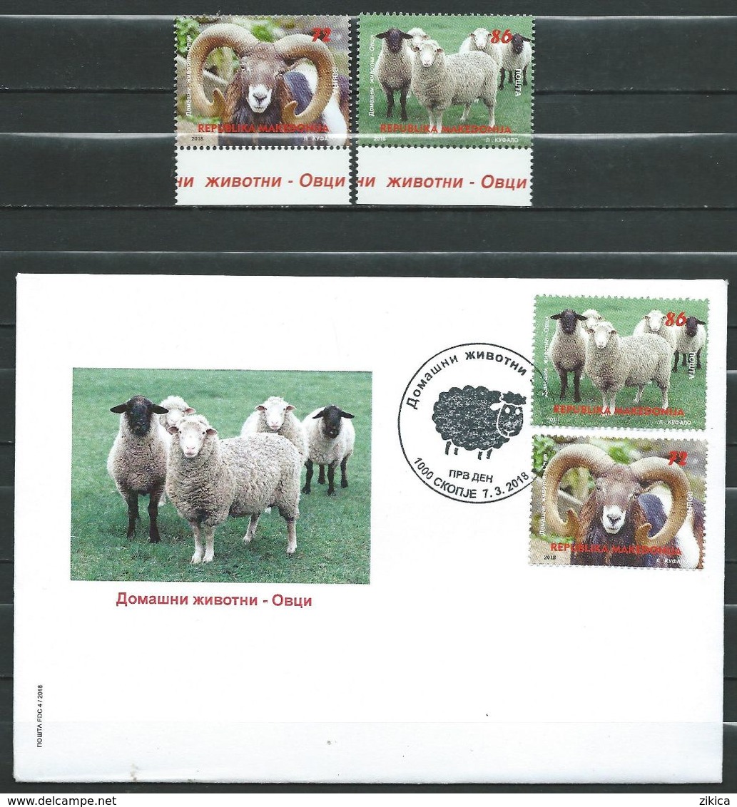 Macedonia 2018 FDC And Stamps.Fauna.Domestic Animals - Sheep/mouton/Schaf  **MNH - Macédoine Du Nord