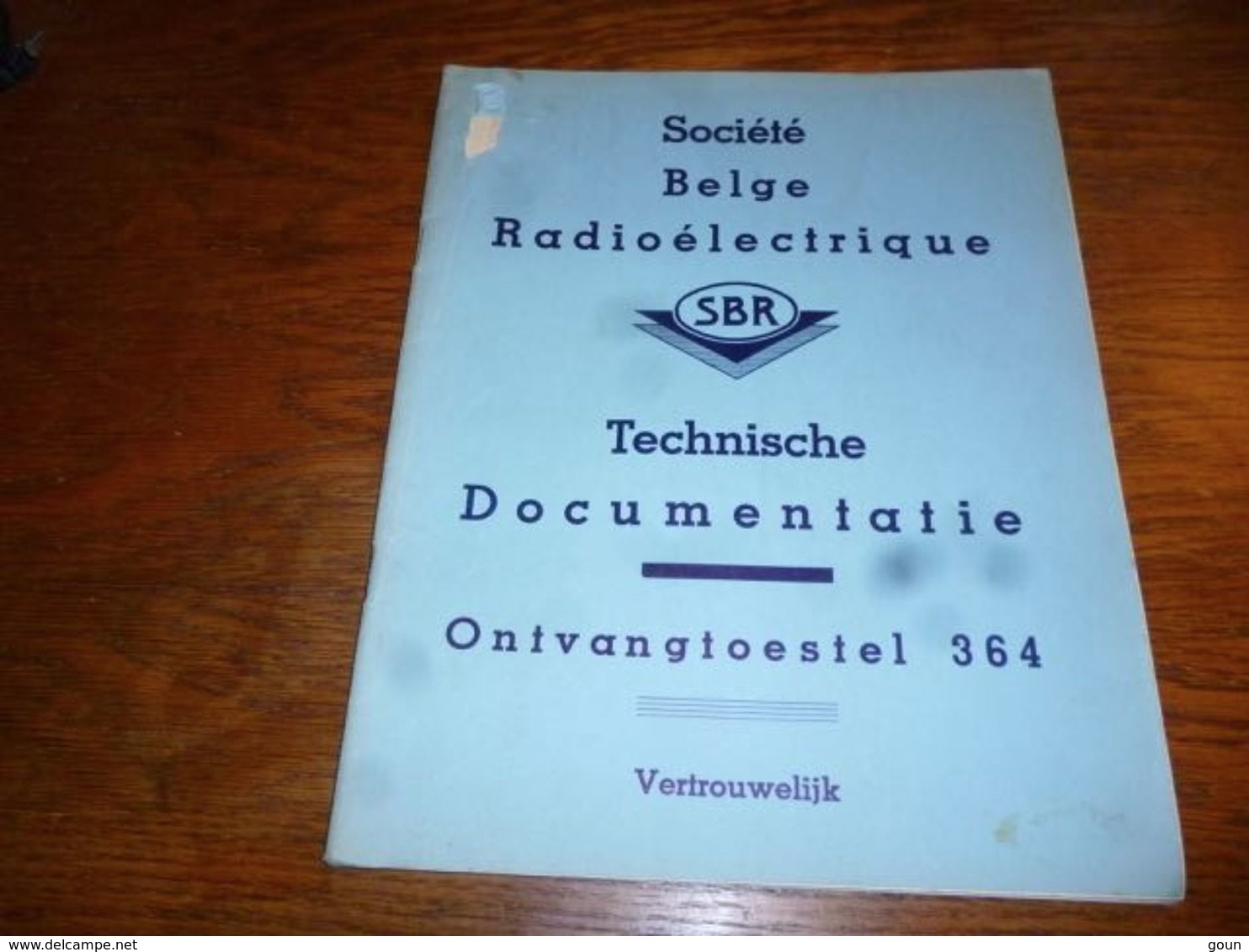 CB5 Doc Technique Bilingue  Français Néerlandais SBR Société Belge Radioélectrique Récepteur 364 - Autres & Non Classés