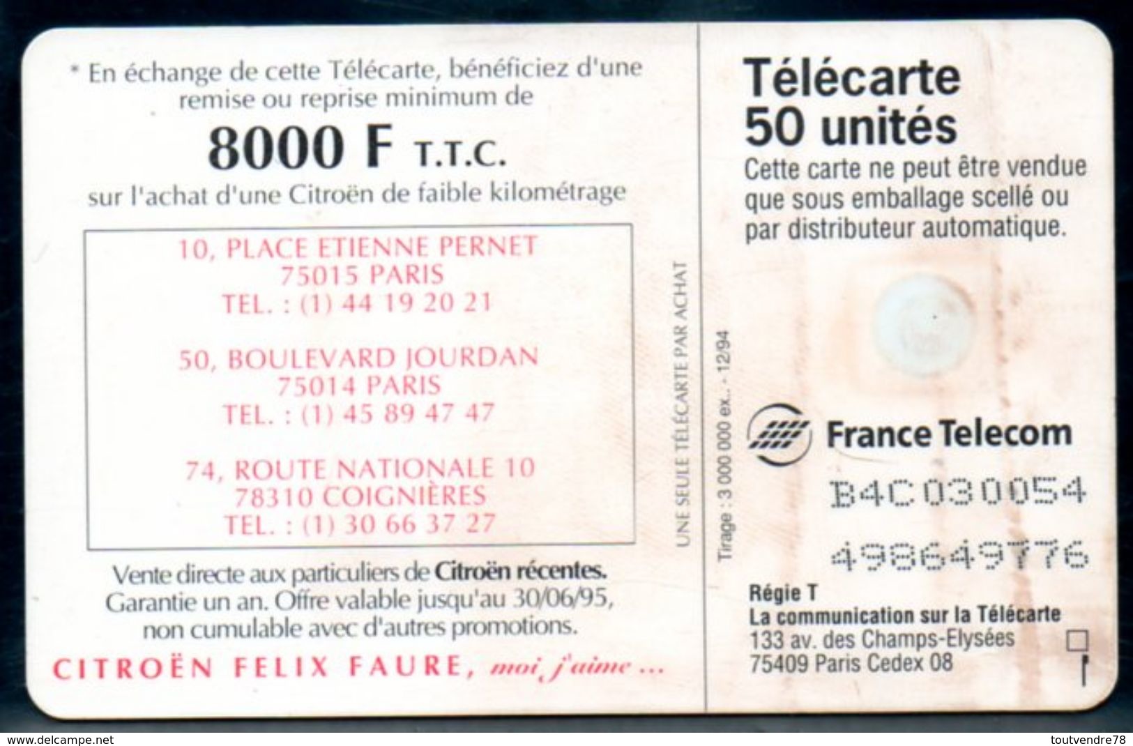 C056 / France F537B Citroen Xantia 50U-GEM 1994 - 1994