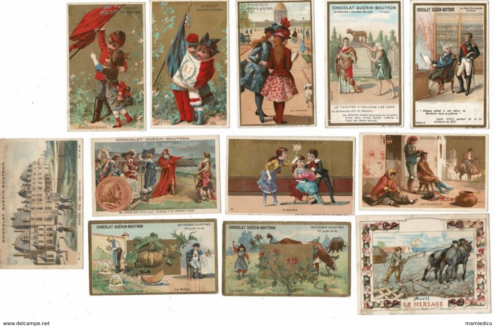 20 Images GUERIN-BOUTRON Fables De LA FONTAINE + Personnages Célèbres & DiversTrès Bon état, Toutes Scannées Recto-verso - Autres & Non Classés