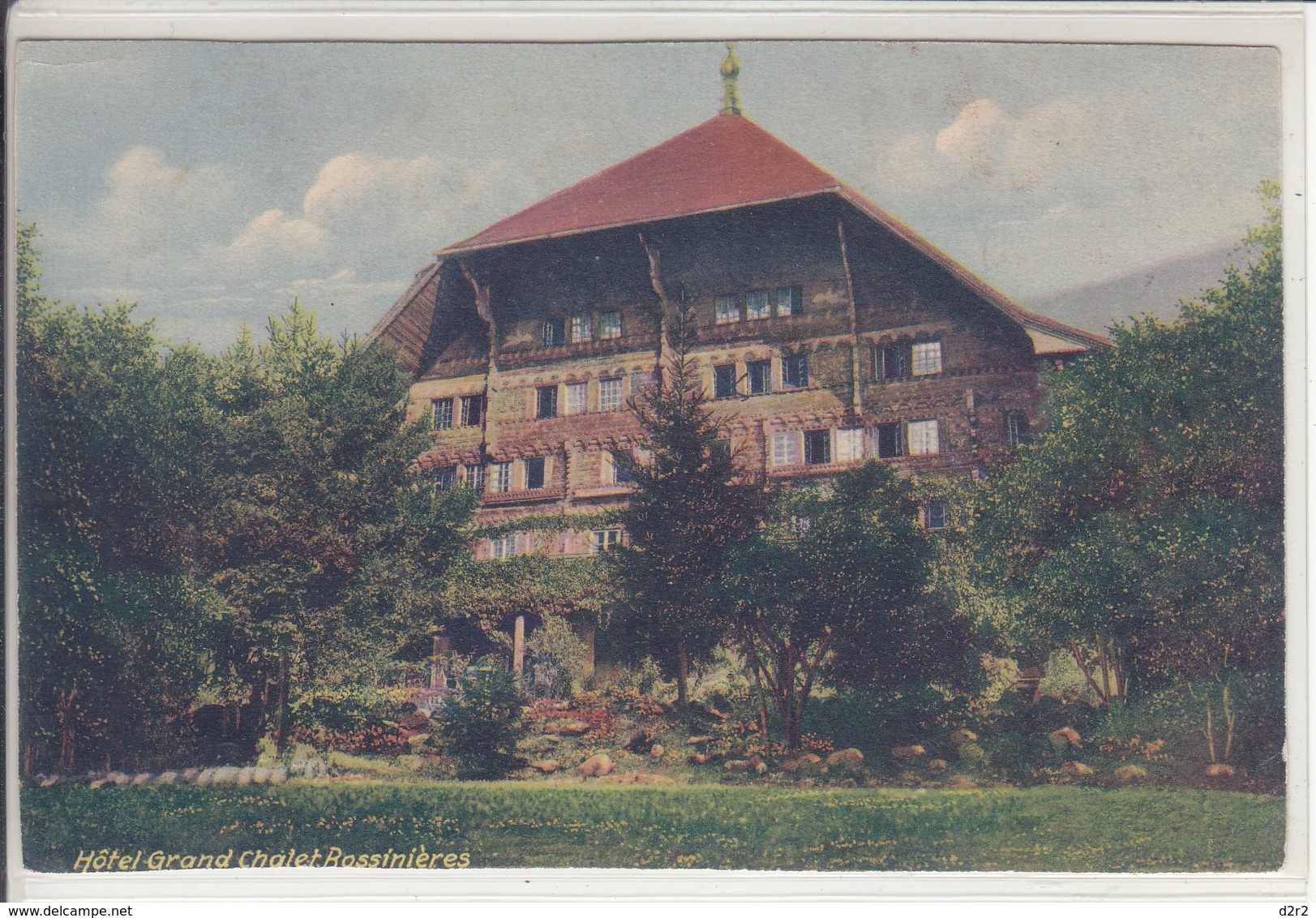 ROSSINIERES - HOTEL GRAND CHALET - ( PAPIER MINCE ET DOS BLANC ! )- N/C - Rossinière