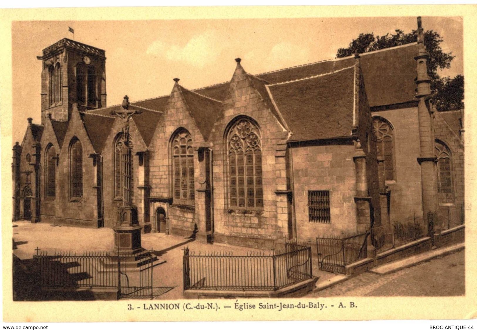 CPA N°20325 - LOT DE 5 CARTES DE LANNION - EGLISE SAINT JEAN DU BALY ET BUSTE DE CHARLES LE GOFFIC - ACADEMIE FRANCAISE - Lannion