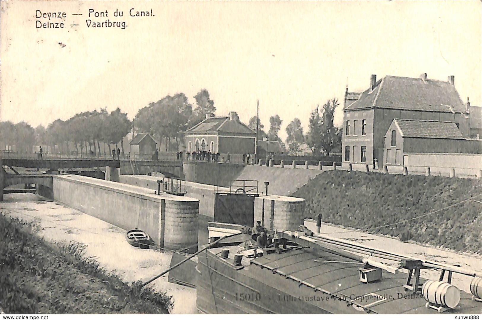 Deynze - Deinze - Vaartbrug Pont Du Canal (Uitg Gustave Van Coppenolle, Animatie, 1913) - Deinze