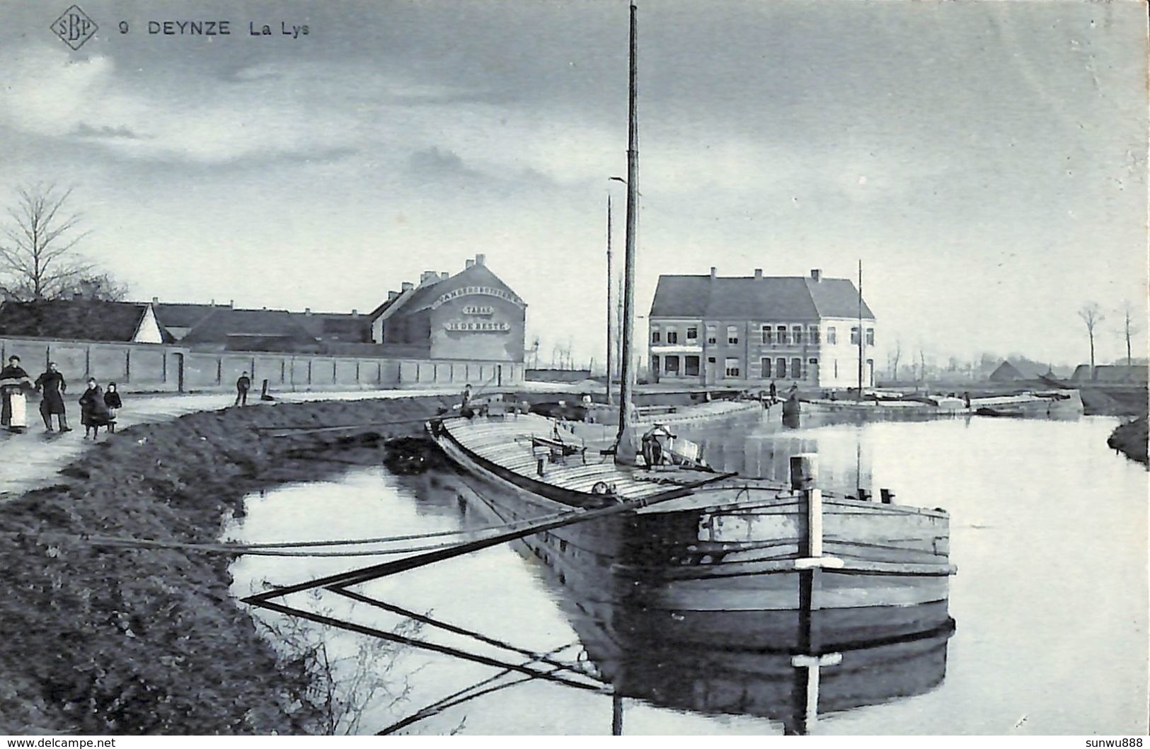 Deynze - Deinze - La Lys (SBP, Animatie, Péniche, Achtergrond Vandercruyssen's Tabak) - Deinze