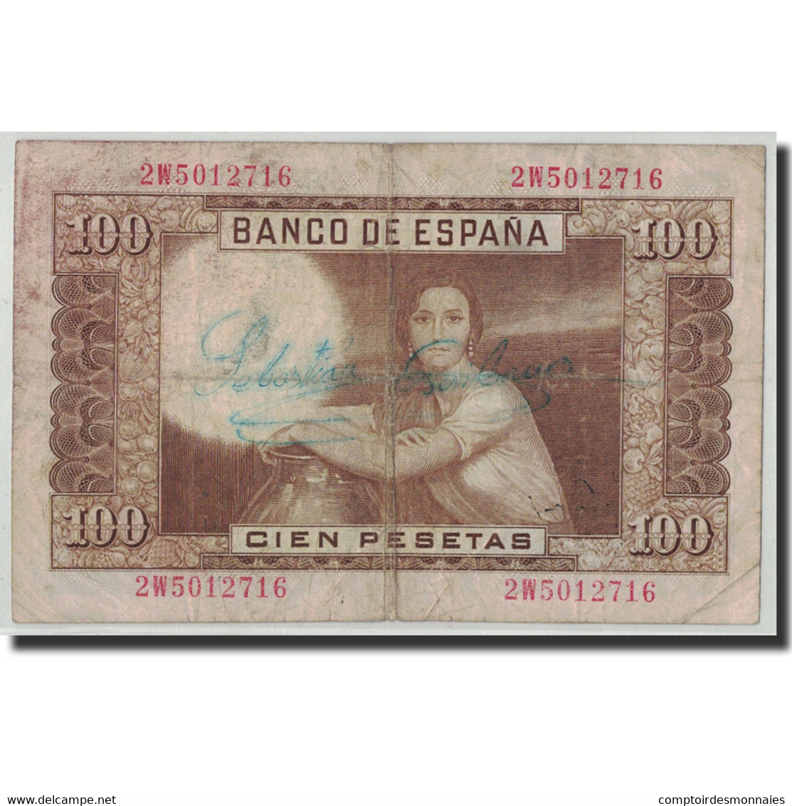 Billet, Espagne, 100 Pesetas, 1953, 1953-04-07, KM:145a, B - 100 Pesetas