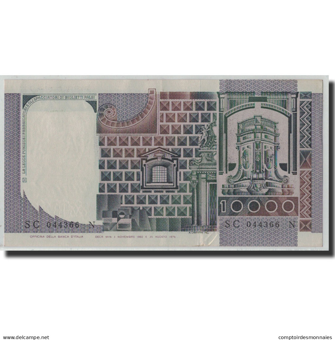 Billet, Italie, 10,000 Lire, 1982, 1982-11-03, KM:106b, TTB+ - 10000 Lire