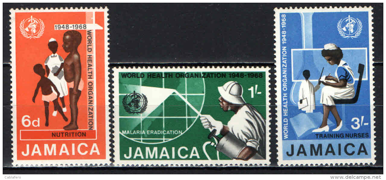 JAMAICA - 1969 - WHO, 20th Anniv. - MNH - Giamaica (1962-...)