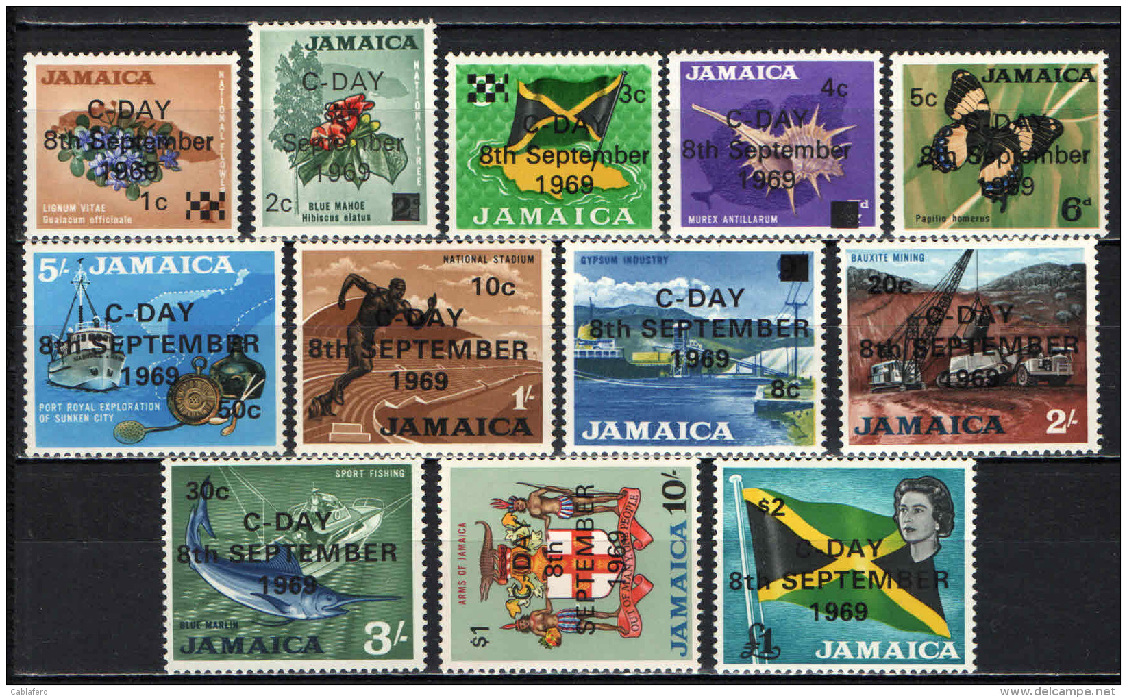 JAMAICA - 1969 - Introduction Of Decimal Currency - " C DAY 8th SEPTEMBER 1969&rdquo; - MH - Giamaica (1962-...)