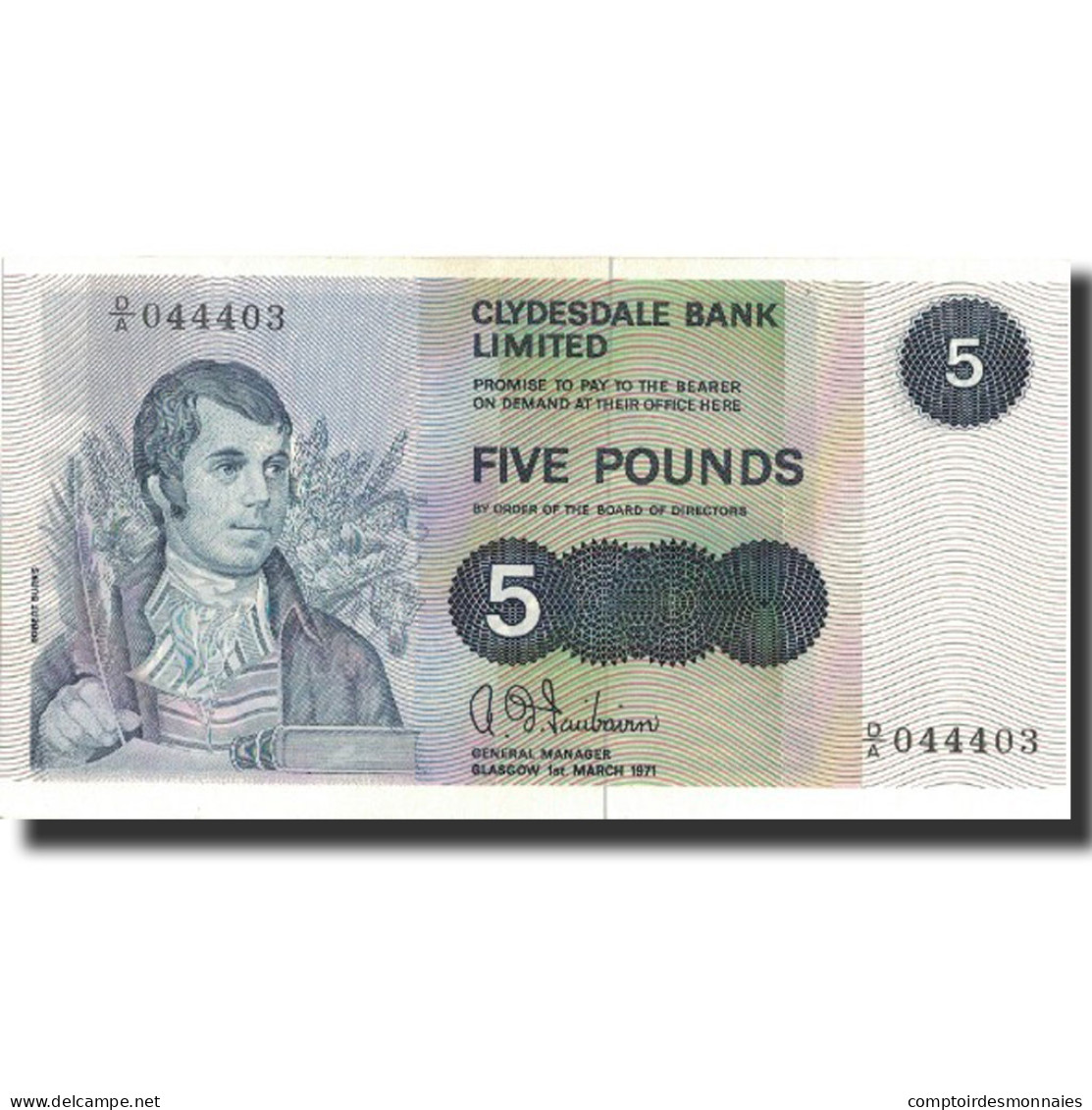 Billet, Scotland, 5 Pounds, 1971, 1971-03-01, KM:205a, NEUF - 5 Pond
