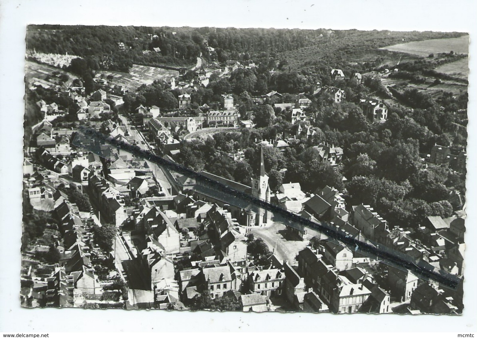 CPSM - 103 - Yport  -(Seine - Maritime ) - Vue Aérienne Sur La Ville Et L'église - Yport