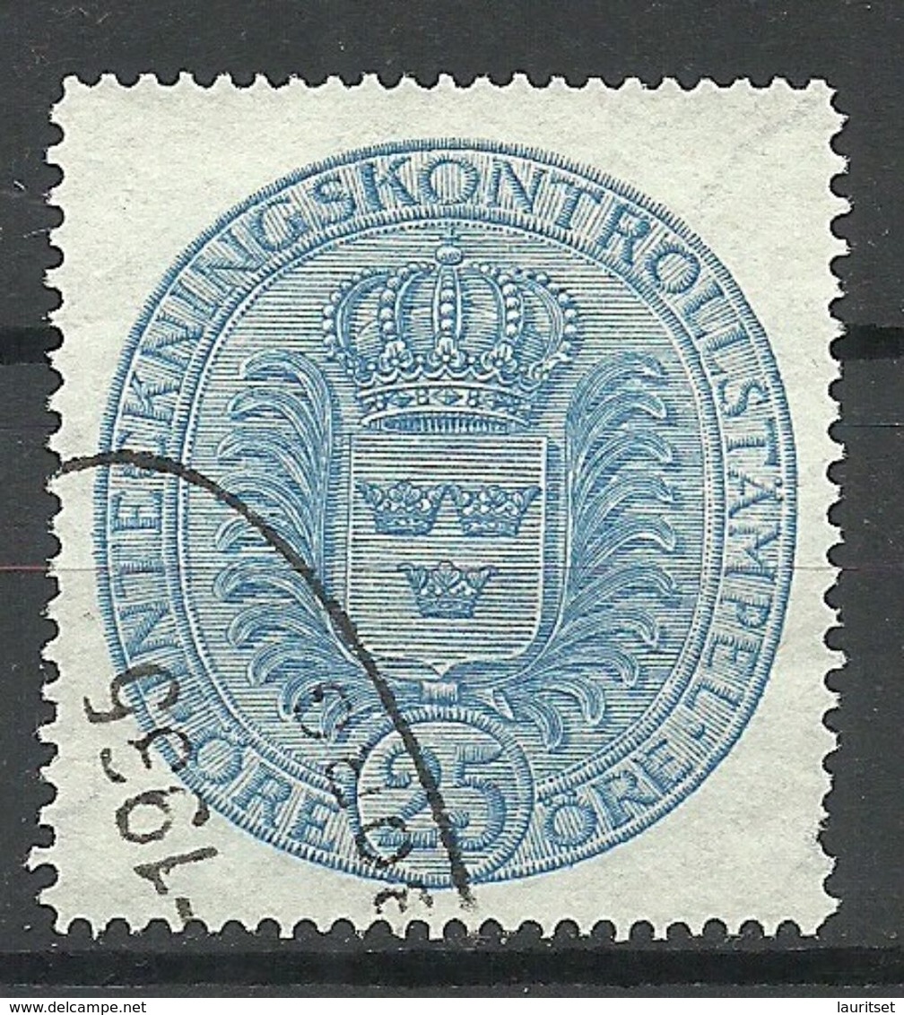 SCHWEDEN Sweden Revenue Tax O 1935 25 Öre - Revenue Stamps