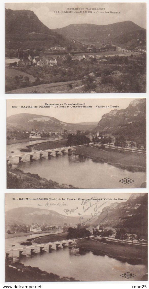 ( 25 ) Lot de 95 cartes postales anciennes du département du Doubs