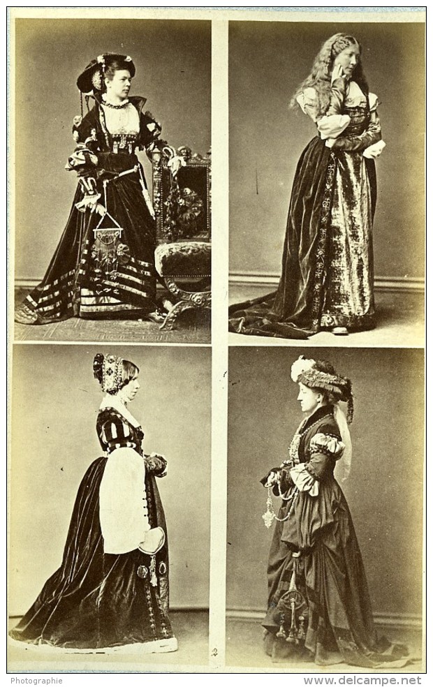 Mode Feminine Européenne Du XVIe Siécle Costumes Ancienne Photo Calavas 1890 - Old (before 1900)