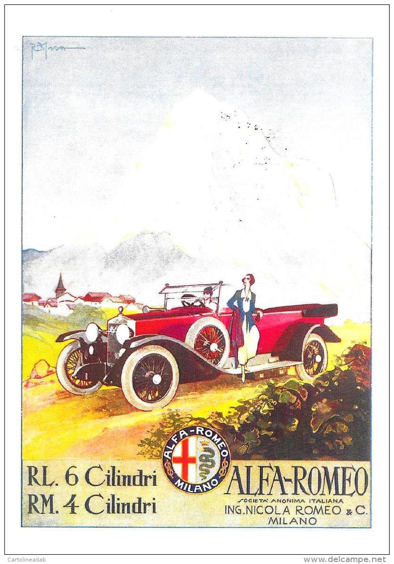 [MD1215] CPM - RIPRODUZIONE - 100 ANNI DI ALFA ROMEO - CON ANNULLO 20.3.2010 - NUMERATA 27/50 - NV - Otros & Sin Clasificación