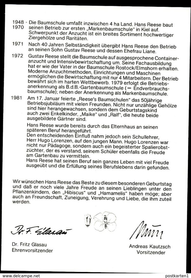 Bund PU113 B1/009 Privat-Umschlag HIBISCUS HANS-FRIEDRICH REESE  Überlingen1983 - Enveloppes Privées - Neuves