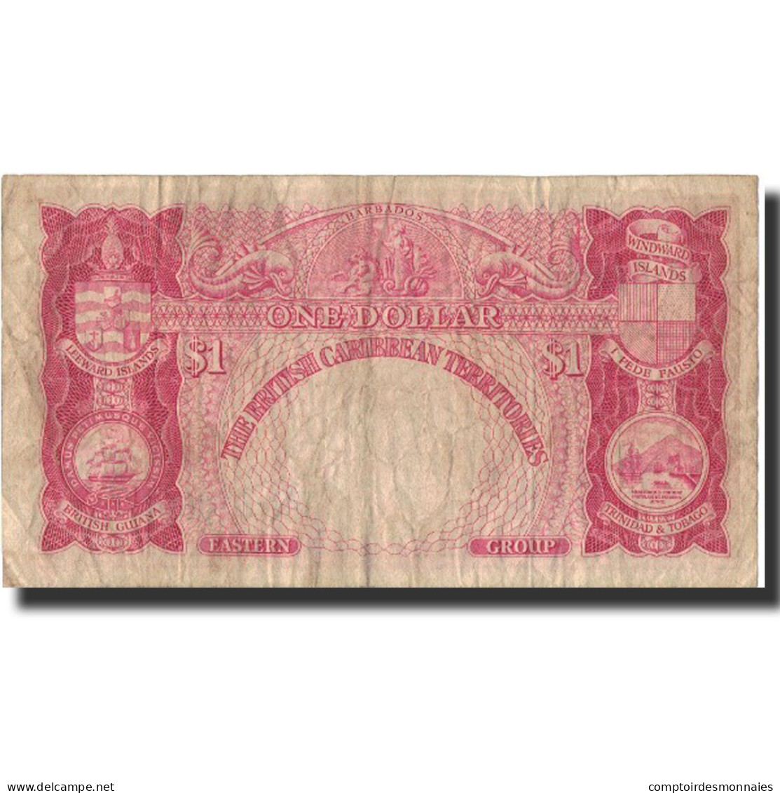 Billet, British Caribbean Territories, 1 Dollar, 1961, 1961-01-02, KM:7c, TB - East Carribeans