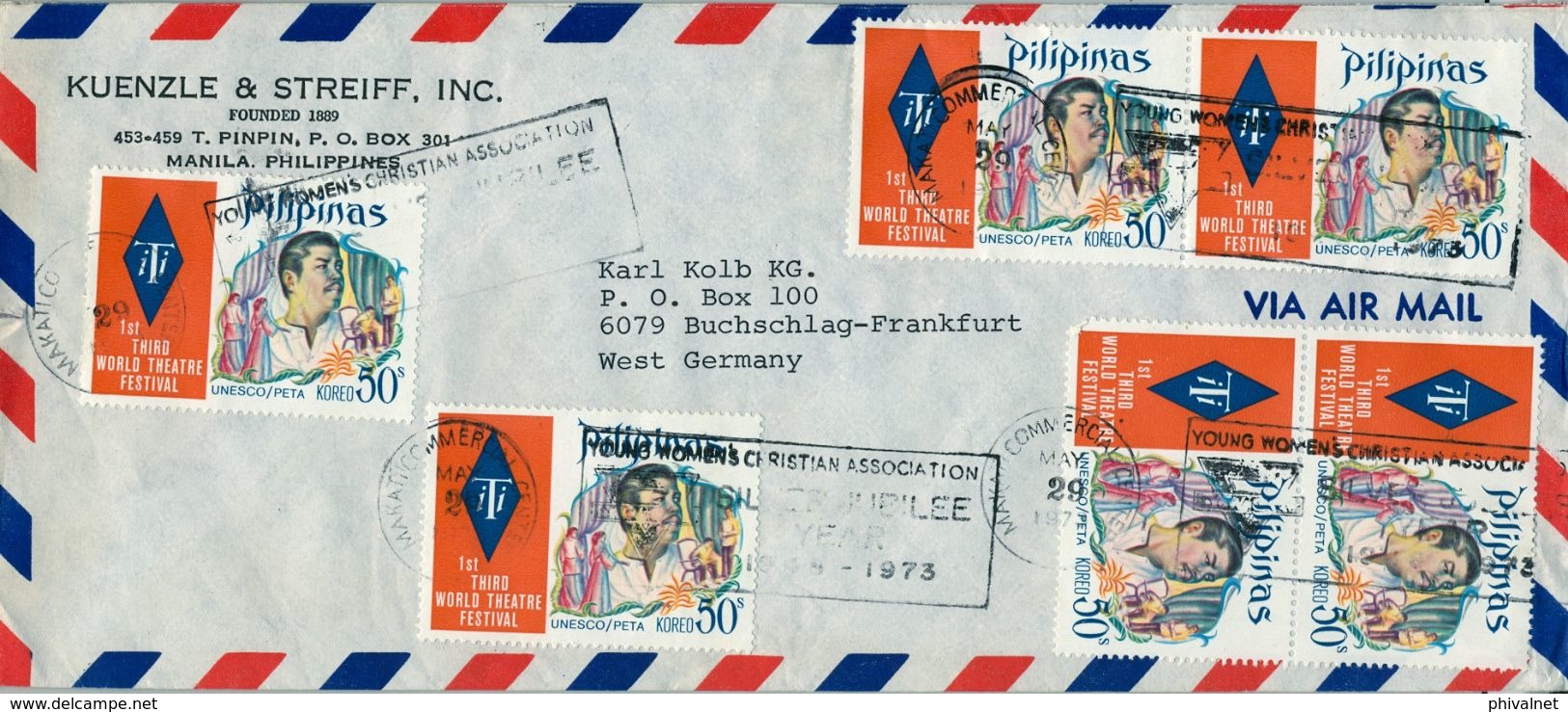1973 , FILIPINAS , YOUNG WOMEN'S CHRISTIAN ASSOCIATION , MANILA - BUCHSCHLAG - Filipinas
