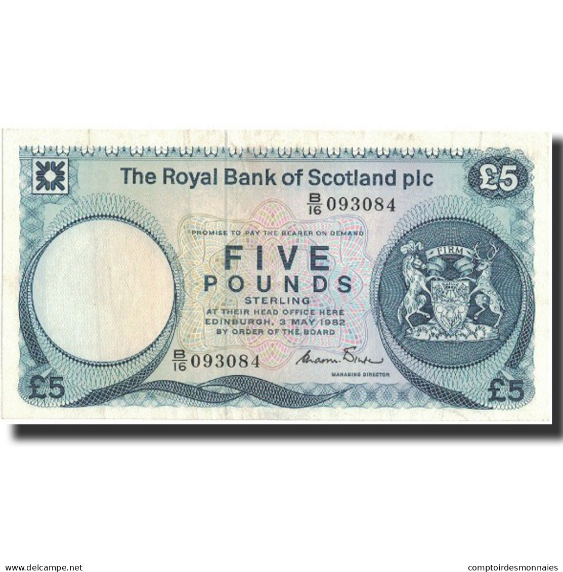 Billet, Scotland, 5 Pounds, 1982, 1982-05-03, KM:342a, SPL - 5 Pounds