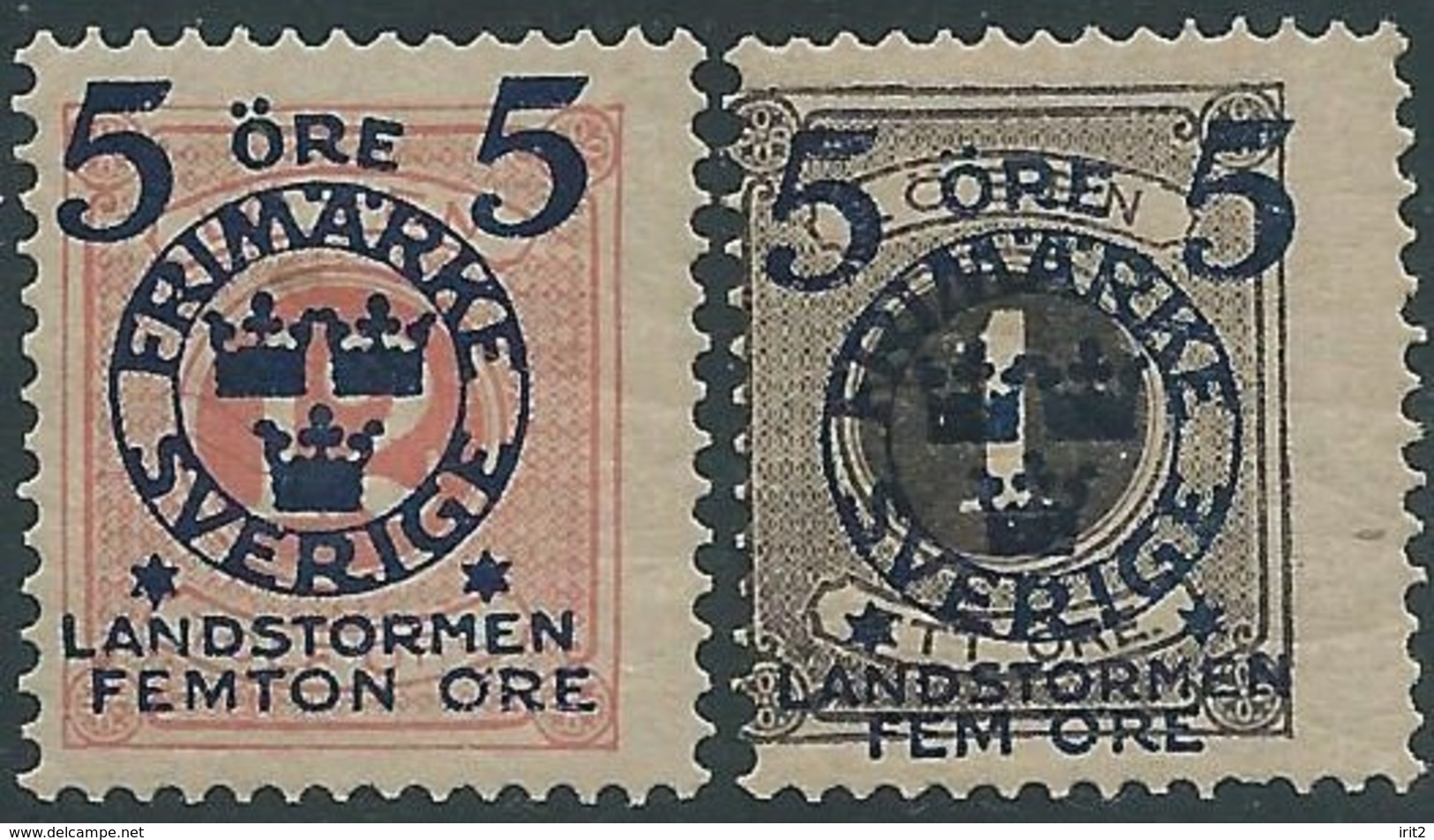 SVEZIA - Sweden - 1916 - NUOVI - NOT USED - Ongebruikt