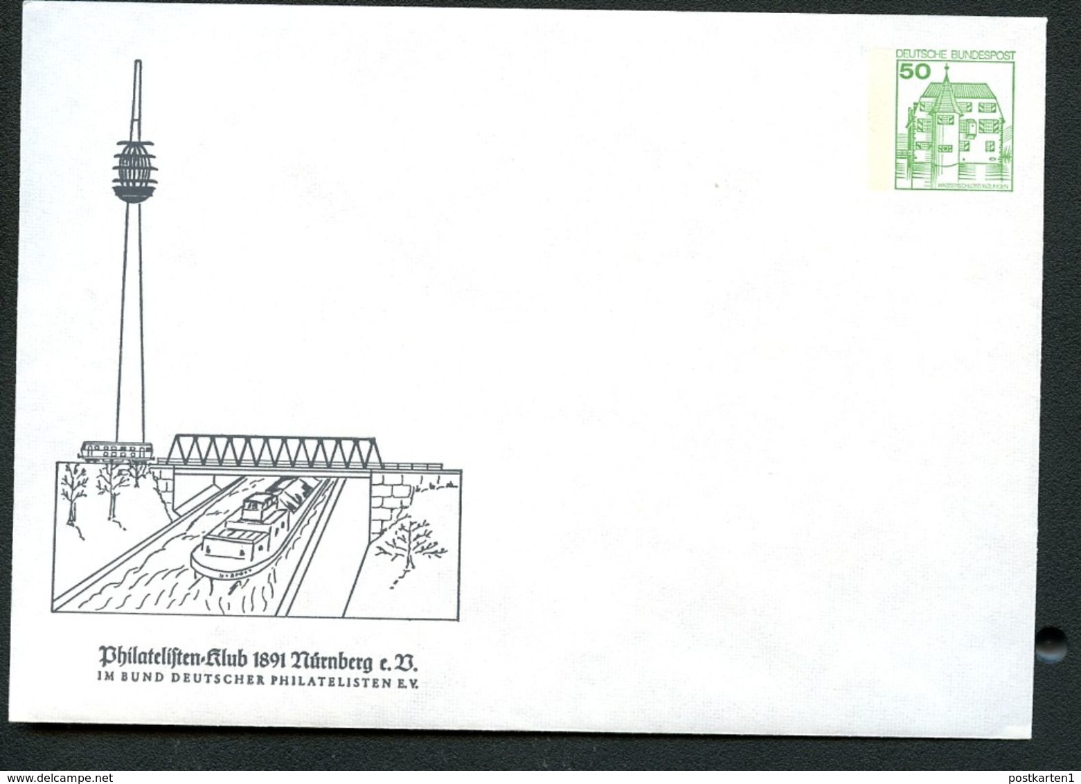 Bund PU113 B2/014 Privat-Umschlag BAUWERKE NÜRNBERG 1981 - Enveloppes Privées - Neuves