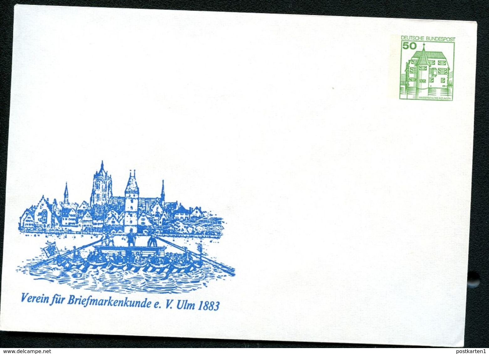 Bund PU113 B2/018 Privat-Umschlag BAUWERKE ULM 1988 - Enveloppes Privées - Neuves