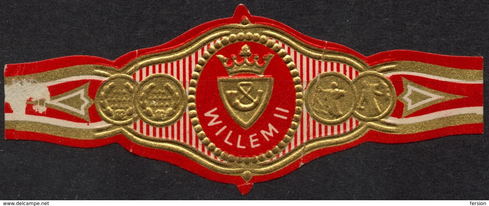 Denmark  / Willem II - Crown - CIGAR Label Vignette - Etiketten