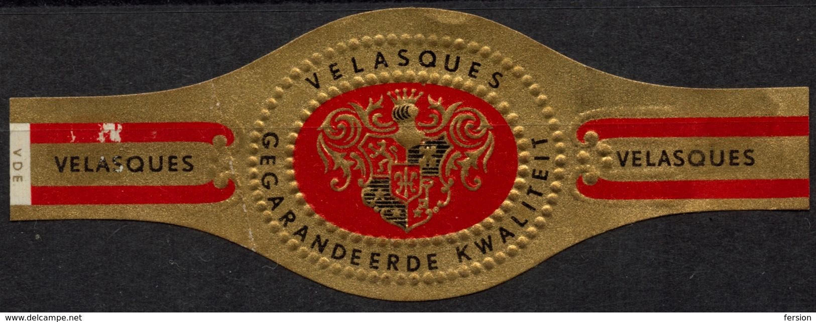 Netherlands / Velasques Velasquez - Coat Of Arms - CIGAR Label Vignette - Etiquetas