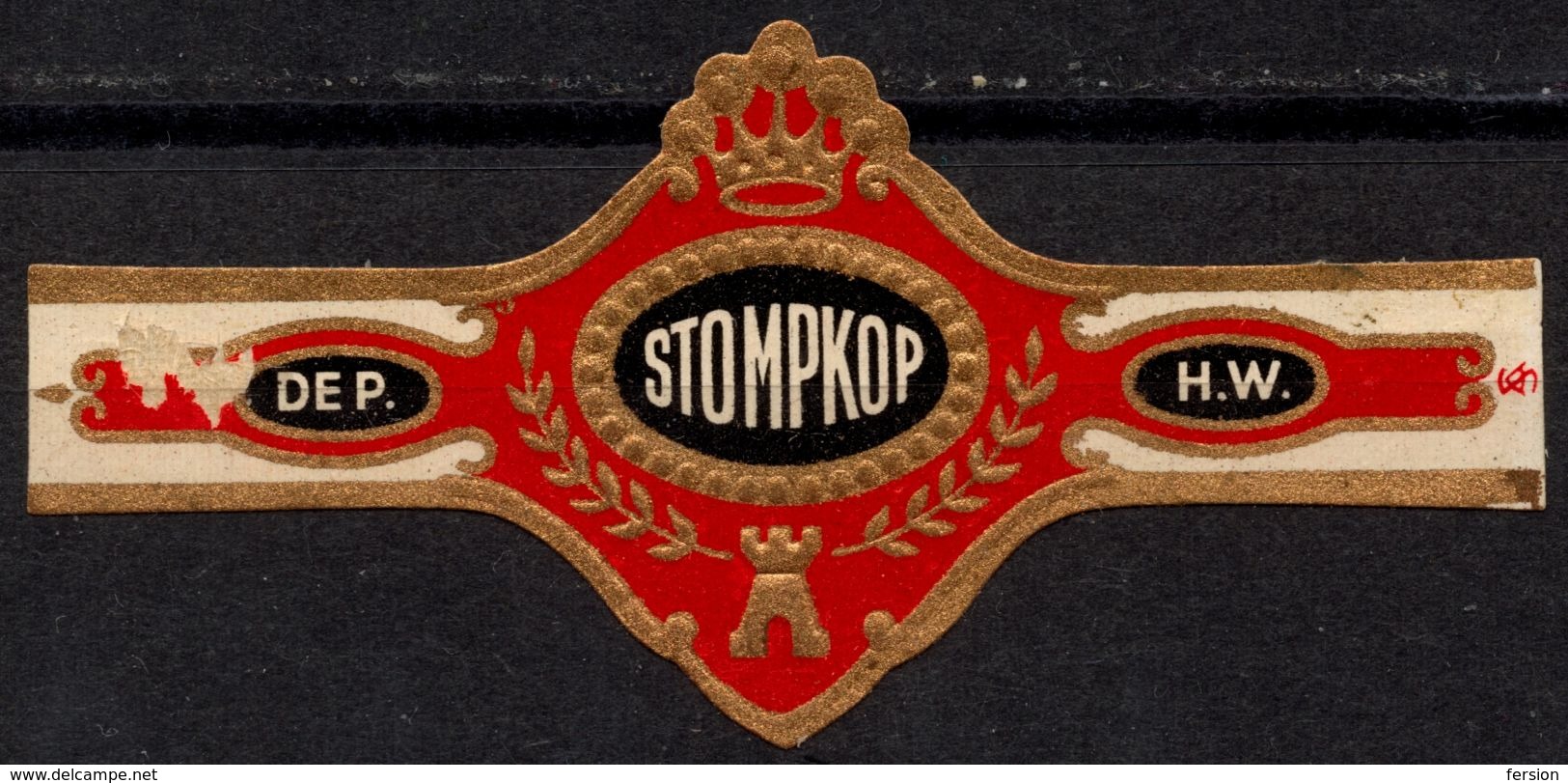 Belgium  / Stompkop - Crown - CIGAR Label Vignette - Etiketten