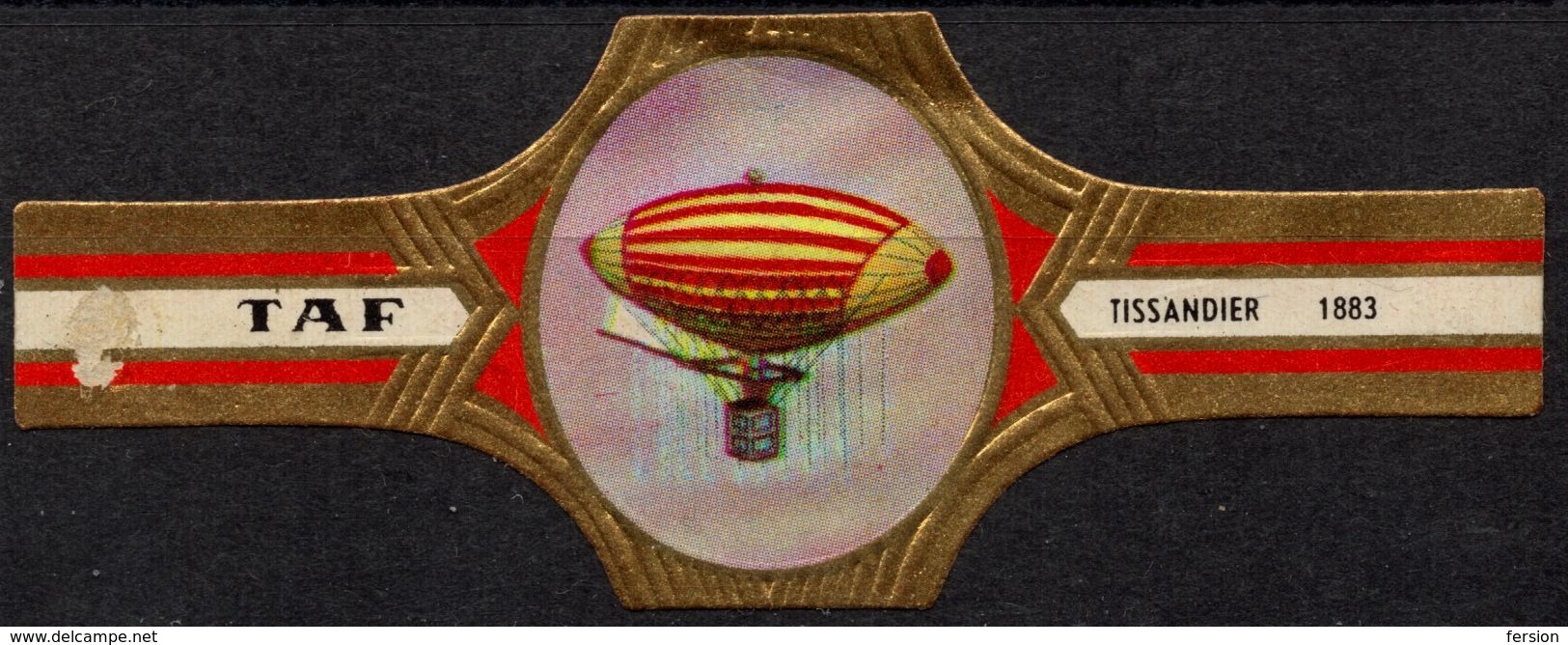 Belgium Belgique - TAF - Tissandier Ballon Zeppelin - CIGAR Label Vignette - Labels