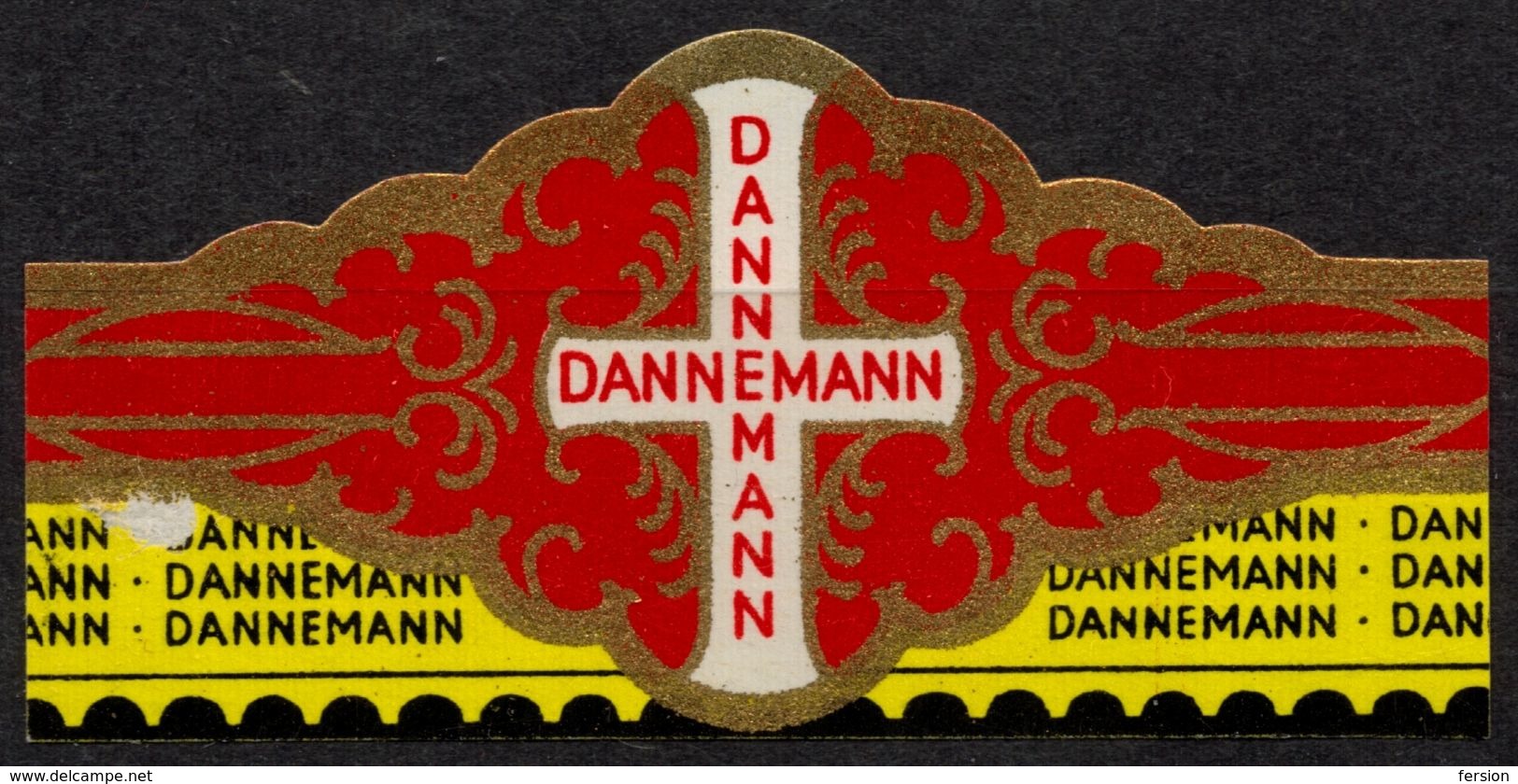 GERMANY Dannemann  - Cross - CIGAR Label Vignette - Labels