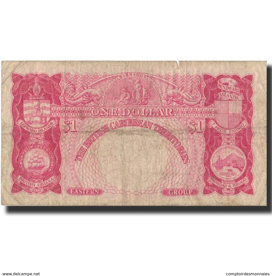 Billet, British Caribbean Territories, 1 Dollar, 1961, 1961-01-02, KM:7c, B+ - Caraïbes Orientales