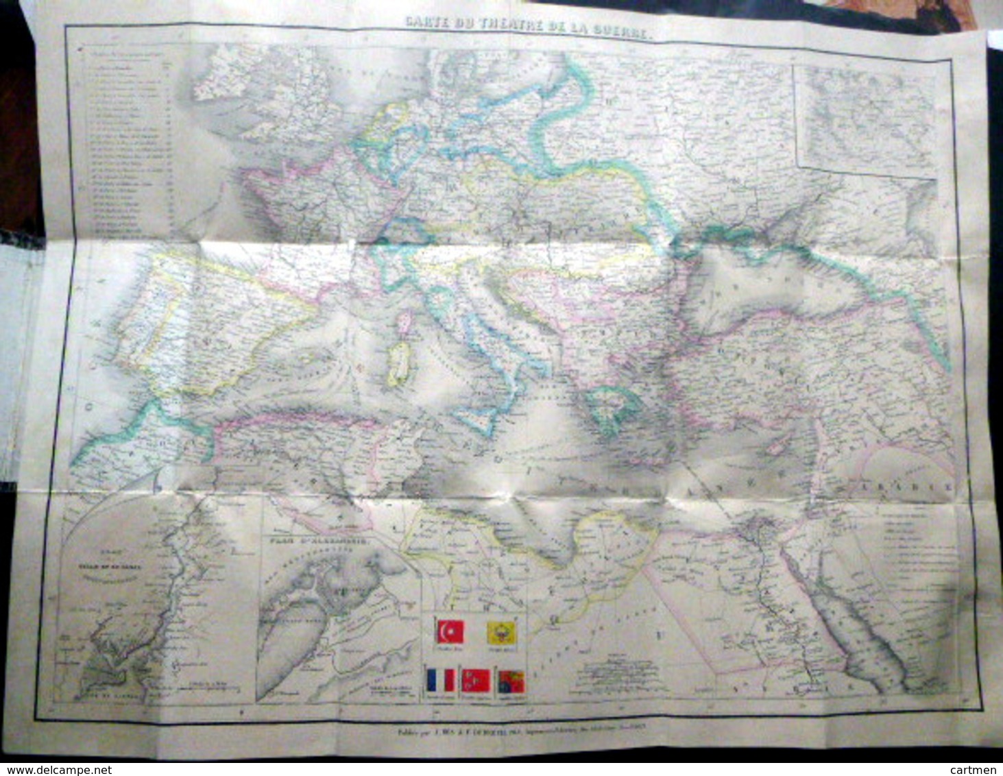 GRECE TURQUIE RUSSIE CARTE DU THEATRE DE LA GUERRE EN ORIENT 1850 CRIMEE SEBASTOPOL - Cartes Topographiques