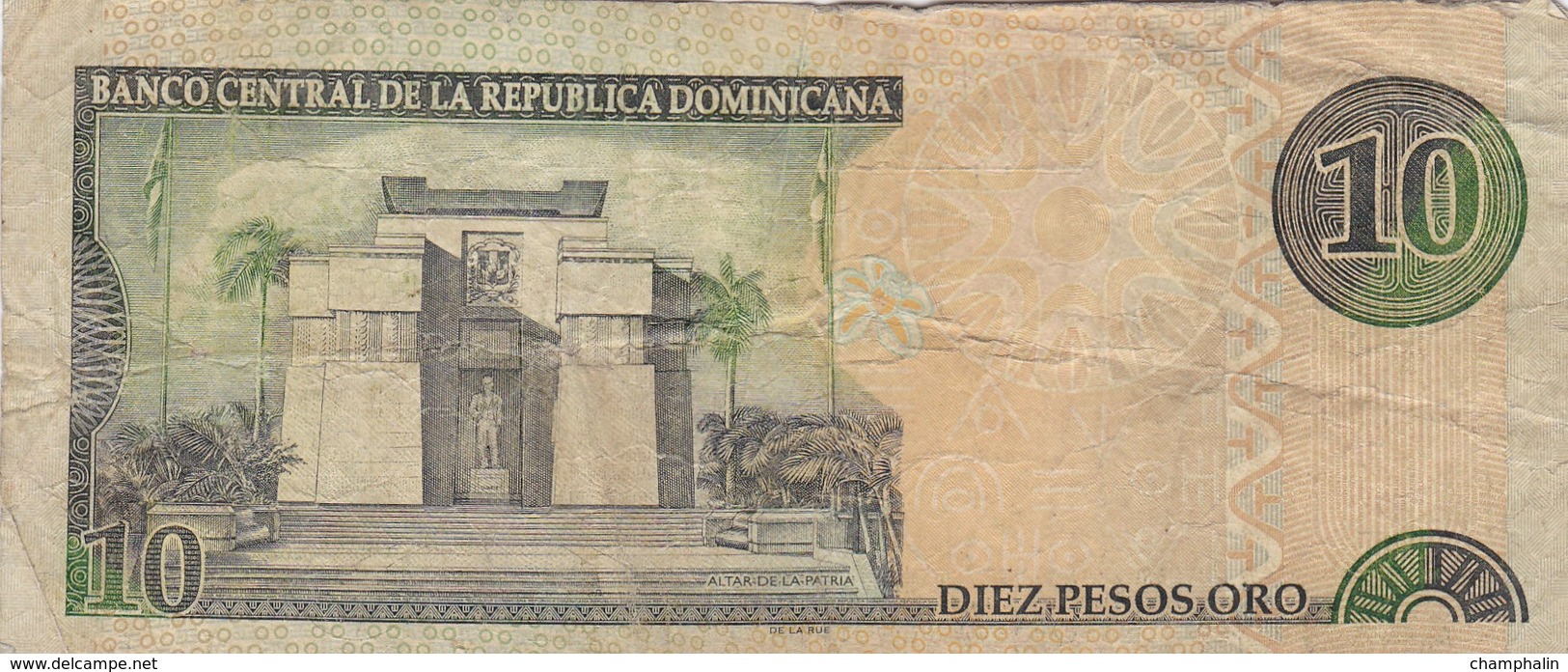 République Dominicaine - Billet De 10 Pesos - Matias Ramon Mella - 2003 - Dominicaine