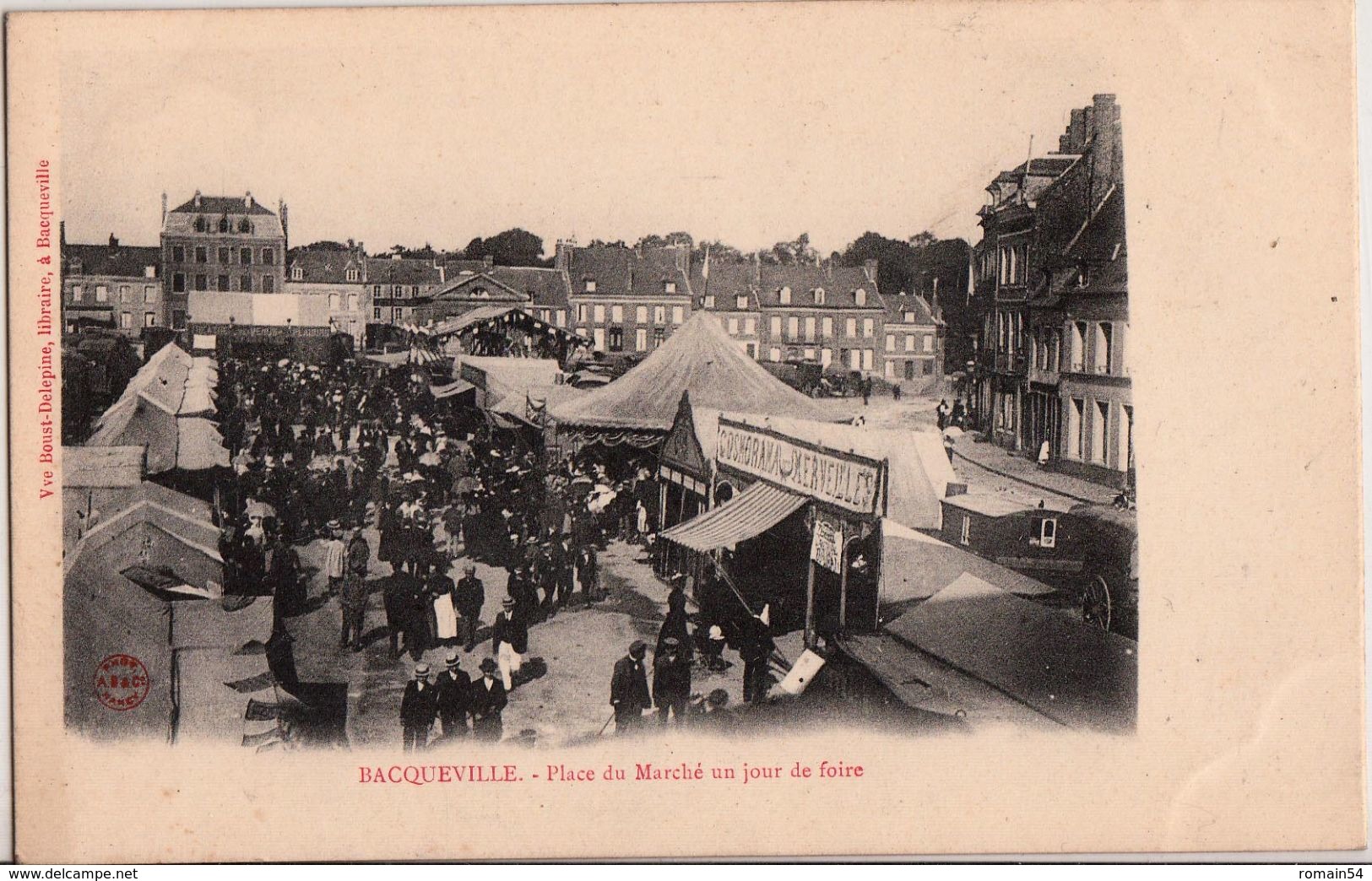 BACQUEVILLE-PLACE DU MARCHE UN JOUR DE FOIRE - Autres & Non Classés