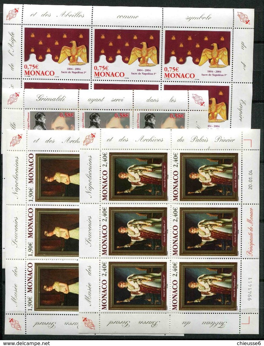 Monaco ** Timbres Et Blocs De 6 Timbres De L' Année 2004 - Komplette Jahrgänge