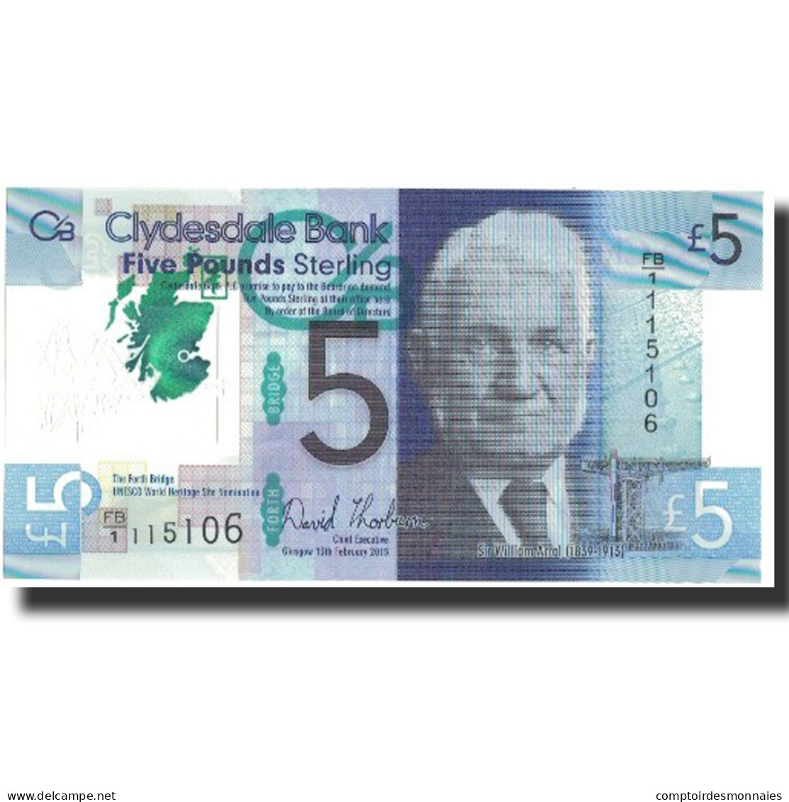 Billet, Scotland, 5 Pounds, 2015, 2015-02-13, NEUF - 5 Pounds