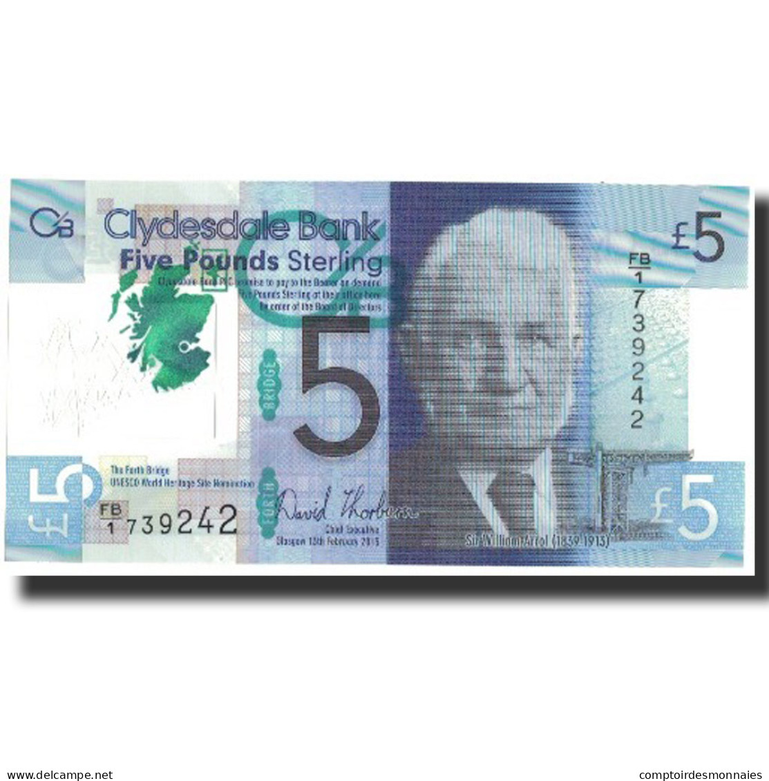 Billet, Scotland, 5 Pounds, 2015, 2015-02-13, NEUF - 5 Pounds