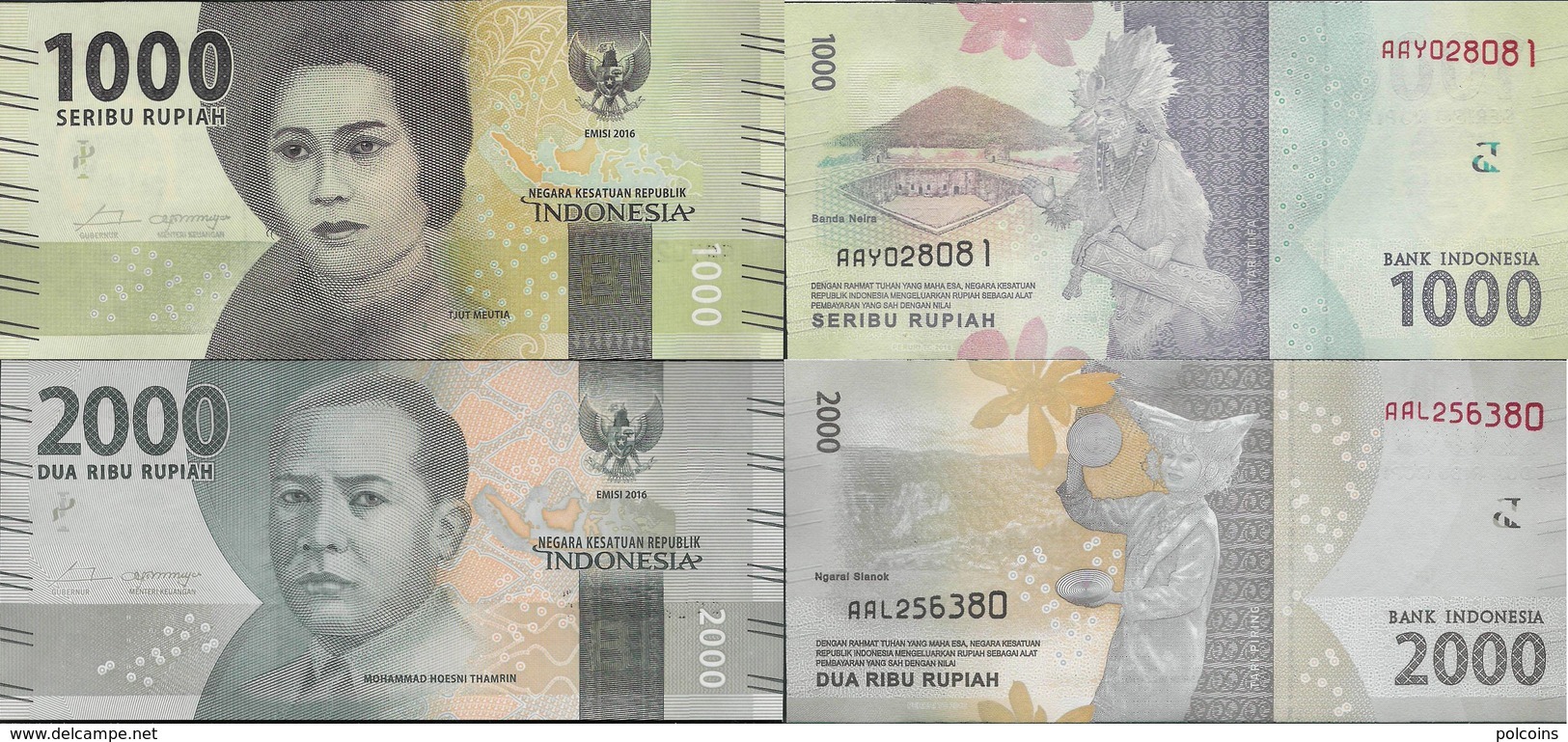 Indonesia 2016 - Set 1000+2000 Rupiah - Pick NEW UNC - Indonésie