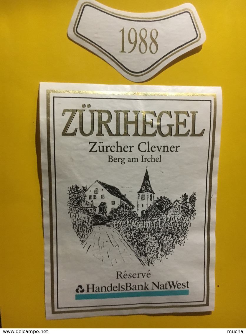 7123 - Zürihegel Zürcher 1988 Clevner (pinot Noir De Zurich) Suisse Réserve HandelsBank Natwest - Other & Unclassified