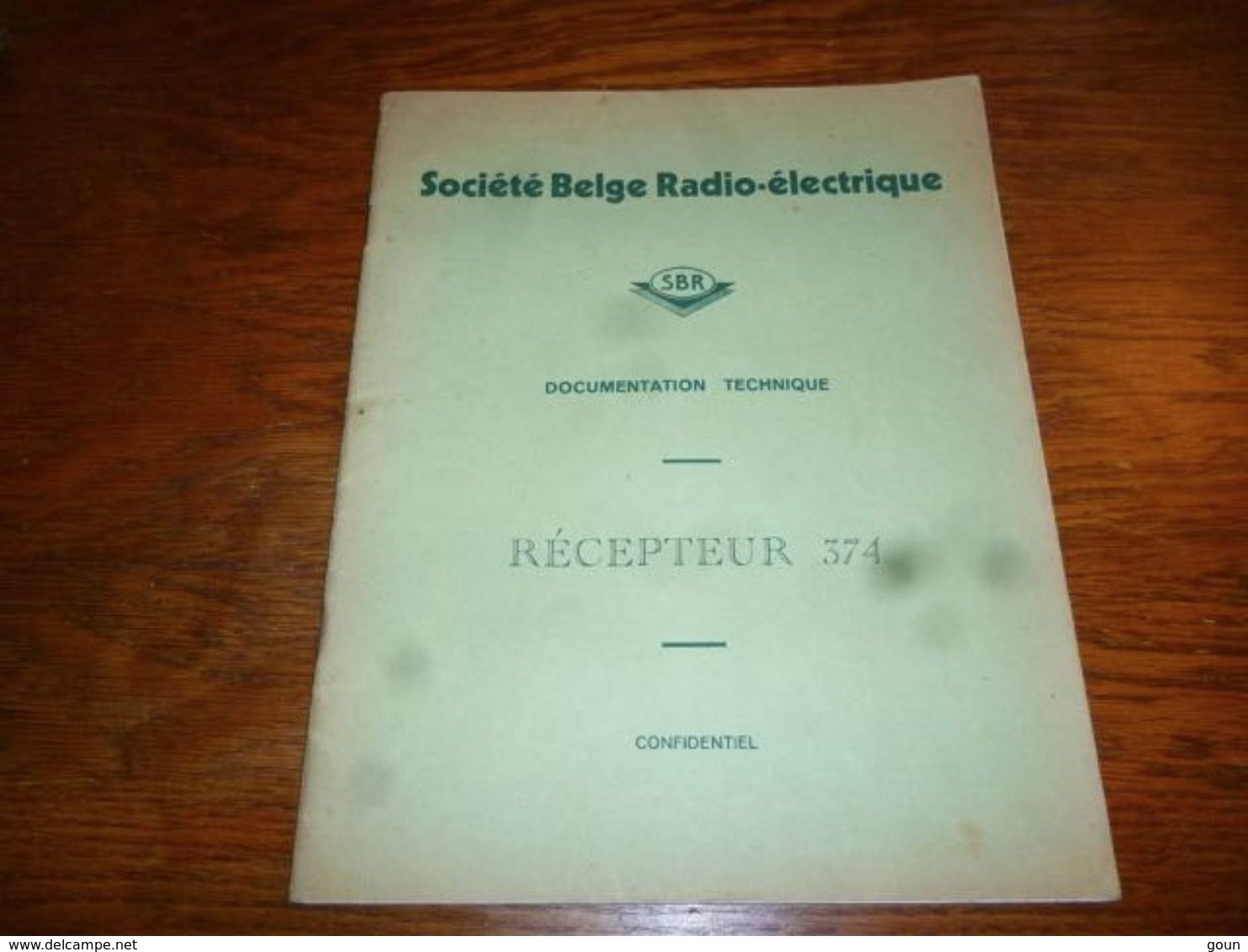 CB5 Doc Technique Bilingue  Français Néerlandais SBR Société Belge Radioélectrique Récepteur 374 - Autres & Non Classés