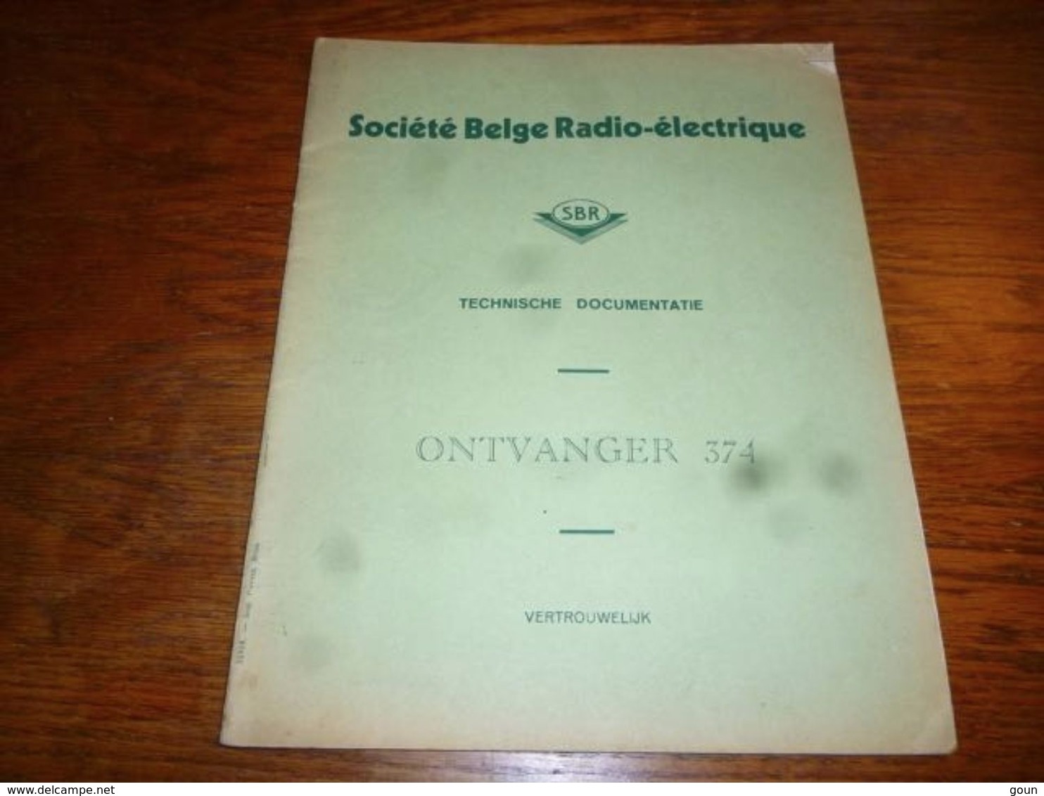 CB5 Doc Technique Bilingue  Français Néerlandais SBR Société Belge Radioélectrique Récepteur 374 - Autres & Non Classés