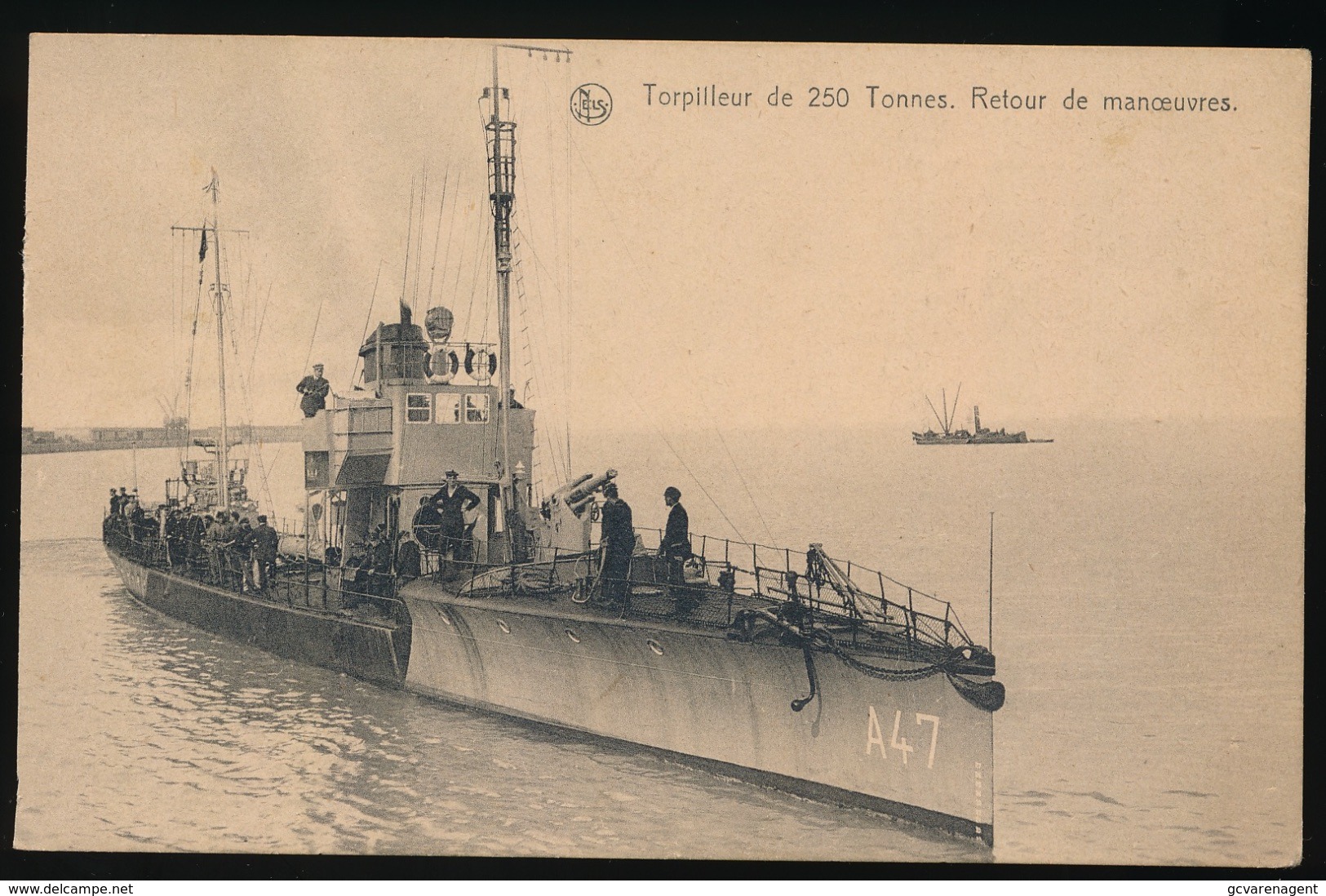 ZEEBRUGGE - LIGUE MARITIME BELGE -  TORPILLEUR DE 250 TONNES . RETOUR DE MANOEUVRES - Zeebrugge